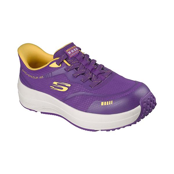 SKECHERS スケッチャーズ 安全靴 TRANSPORTER LITE BHENN 26.0cm パープル×イエロー 200262-JPRYL 1