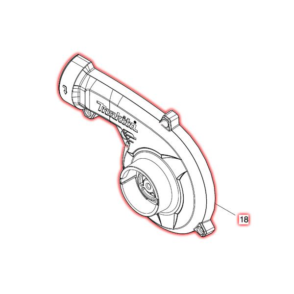 マキタ（makita） 充電式ブロア UB185D用 部品 図番018 ファンカバー