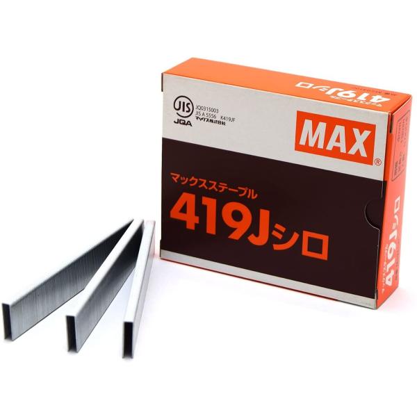 MAX マックスステープル　新品未使用品 マックス（MAX） ステープル MS94192 19mm/鉄/色：白(5000本) 419J