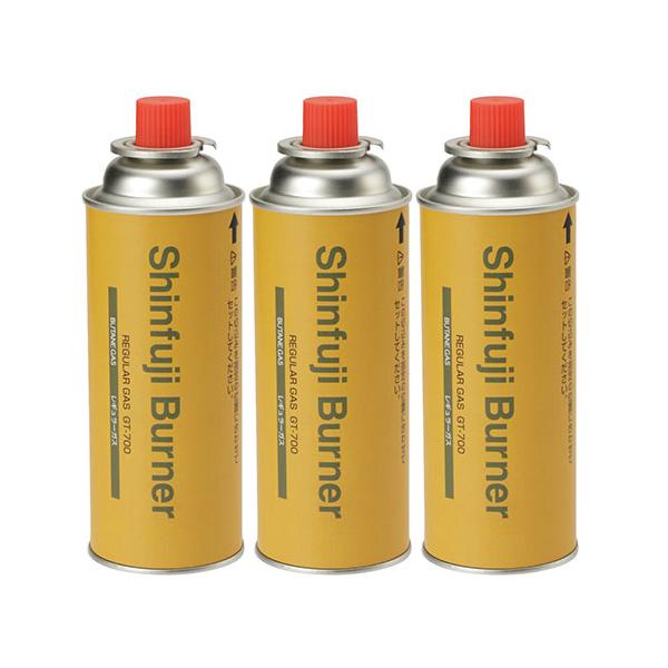 他サイト： 新富士バーナー レギュラーガス カセットボンベ 3本パック GT-7001(GT-700×3本パック)の商品画像