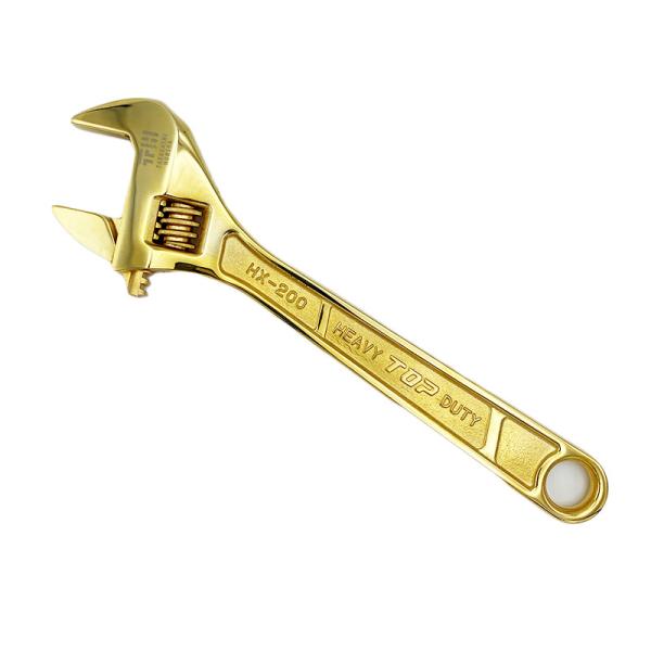 TOP工業×TH 総磨き金メッキモンキーレンチ HX-200 最大口開き 27mm TH