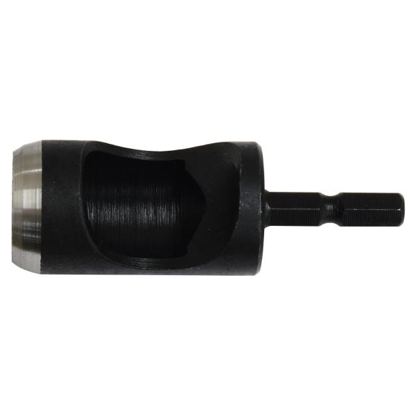 ●本体：機械構造用炭素鋼 ●6.35mm六角軸で、ドリルドライバに取り付けて使用できます。 ●電動工具の回転力を利用するため、効率よい穴あけが可能です。 ●皮・布・紙の穴あけ、レザークラフト、手芸に ●サイズ(mm)：20 ●シャンク径(m...