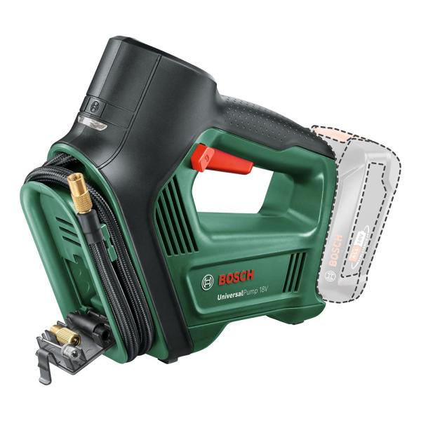 ボッシュ(BOSCH) コードレスエアポンプ UPUMP118H 米式・仏式・英式バルブ対応 最大空気圧10.3BAR 吐出量30L/min ホース長