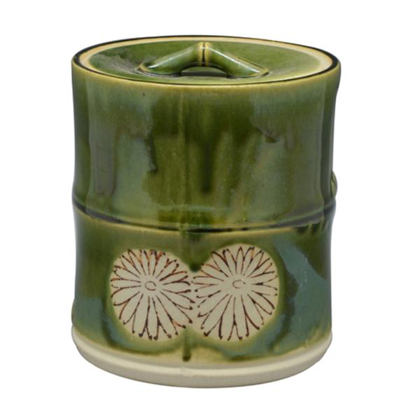 織部八方水指 茶道具 代山 作家物 茶道具 その他 / 織部水指（鉄山作）