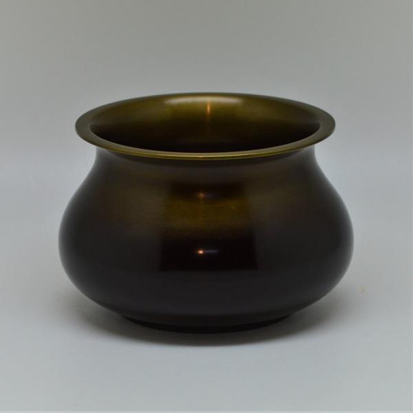 唐銅建水 伝来型 大きさ：直径約13.1x7.5cm（口部分 直径13.6cm