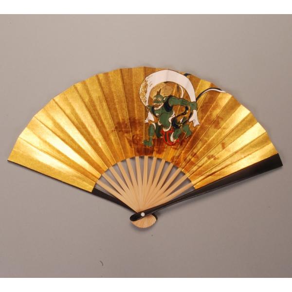 茶道用扇子黒塗5寸風神雷神(レターパック対応6本まで) /【Buyee】 茶道用扇子黒塗5寸風神雷神(レターパック対応6本まで) /【Buyee】