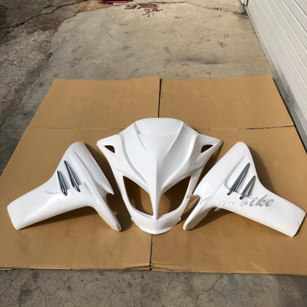 マジェスティ250 SG03J フロント サイドメッキカウル 白 外装 3点set