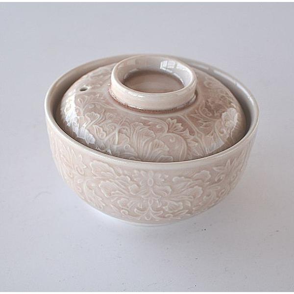 蓋つき碗 穴あき 蒸し碗 スモーキーピンク : 陶器スタジオ - 通販