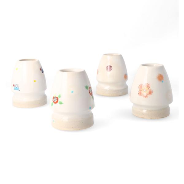 九谷焼 【全4柄】茶筅立て / 虚空蔵窯 和食器 茶器 茶道具 茶筅立 茶筅休め くせ直し ギフト お点前 陶器 手描き