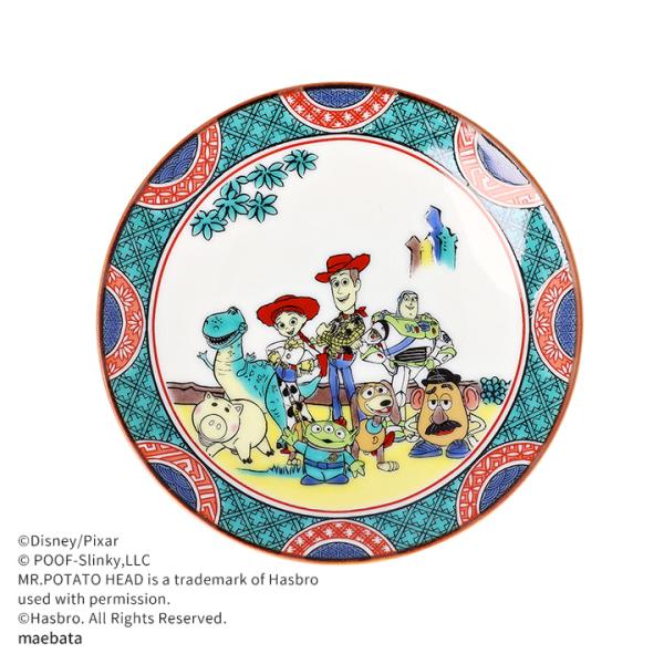 九谷焼小皿 チームトイ / トイ・ストーリー TOY STORY キャラクター 小皿 10.3cm 和食器 人気 ギフト 贈り物 プチギフト 専用化粧箱入り