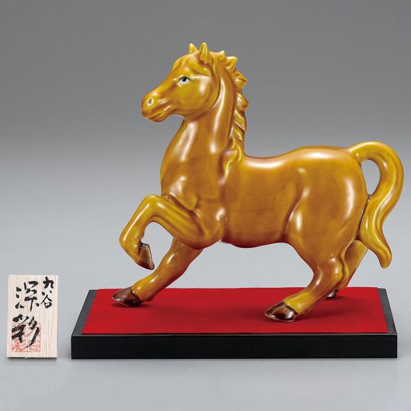 【干支置物　午1 九谷焼　8号　早春馬　紫交趾】九谷清章　紙箱 干支置物 午1 九谷焼 8号 早春馬 紫交趾】九谷清章 紙箱 - メルカリ