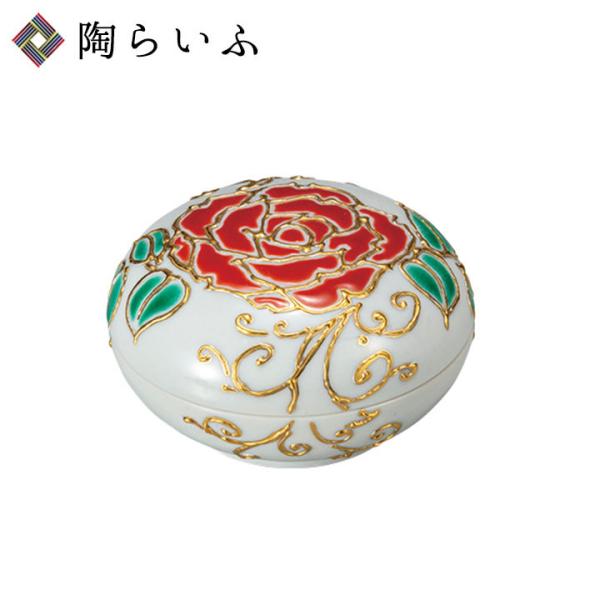 九谷焼 ボンボニエール バラ / 相川志保 小物入れ 陶箱 人気 ギフト