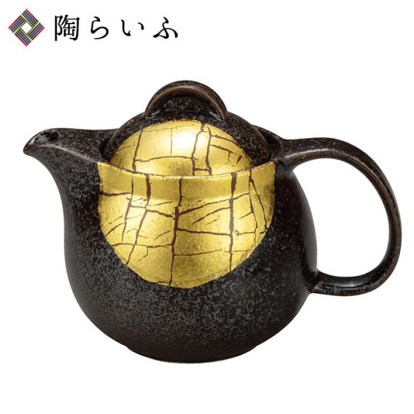 九谷焼、金彩急須 九谷焼 ポット急須 金花詰 茶こし付き ( あすつく ティーポット