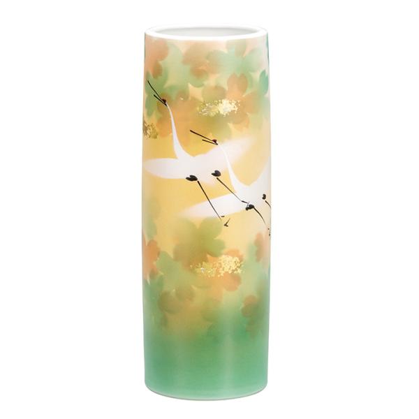 金箔の花瓶　壺 ギフト包装】 美濃焼 8号壺花瓶 金月秋草 YJ15-06（直送品） - アスクル