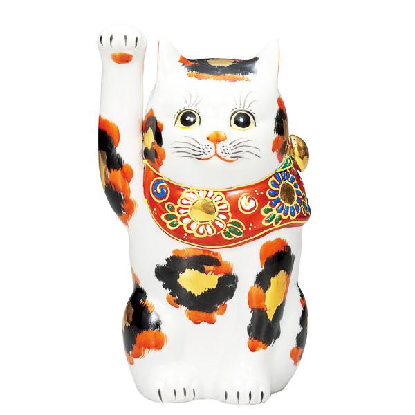 九谷焼 6号招き猫 金三毛｜ 置物 縁起物 招き猫 人気 ギフト 贈り物