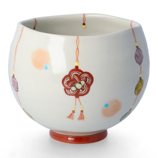九谷焼 いっぷく碗 水引 結 赤 / 虚空蔵窯｜茶器 湯呑 いっぷく碗 抹茶碗 人気 ギフト 贈り物 結婚祝い 内祝い お祝い