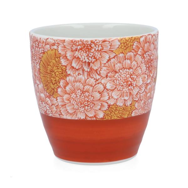 九谷焼 フリーカップ 細華 赤 / 中川眞理子 和食器 湯呑 コーヒーカップ ｜人気 ギフト 贈り物 結婚祝い 内祝い お祝い 化粧箱入り
