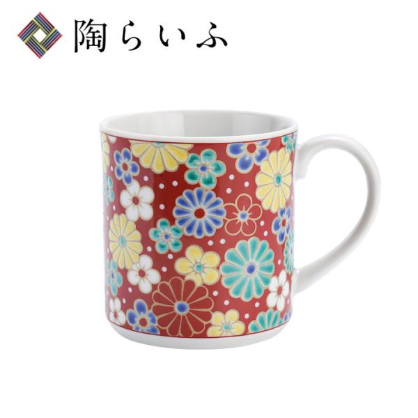 九谷焼 マグカップ 梅菊/青郊窯 和食器 コーヒーカップ カップ マグ