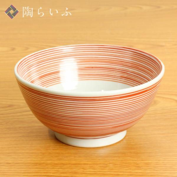 九谷焼 丼 輪線文 染付 赤 / 海野裕 和食器 丼 丼ぶり 人気 ギフト