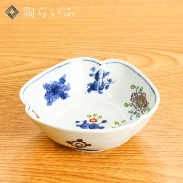 九谷焼 三角小鉢 中 色絵 / 海野裕 和食器 鉢 取鉢 人気 お祝い : 使う