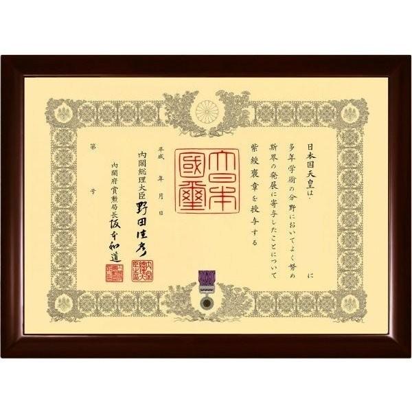 叙勲叙勲額縁 褒章サイズ 表彰額 木製 Dタイプ : 東欧商事株式会社 2