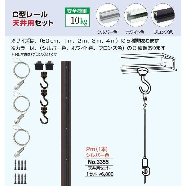 額縁 美術金具 額吊レール ピクチャーレール ｃ型レール天井用セット 3355 B Fk 3355 B 東欧商事株式会社 通販 Yahoo ショッピング
