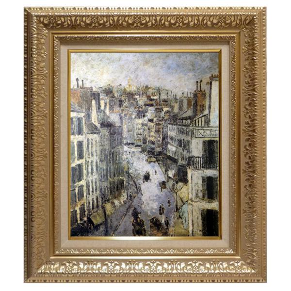 額装絵画 フレーム付き 額縁付き絵画 モーリス・ユトリロ 「アトリエ座