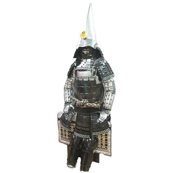 等身大鎧 毛利勝永（吉政）公 烏帽子形兜 二枚胴黒銀小札黒小札縅 ツボ袖 受注生産品