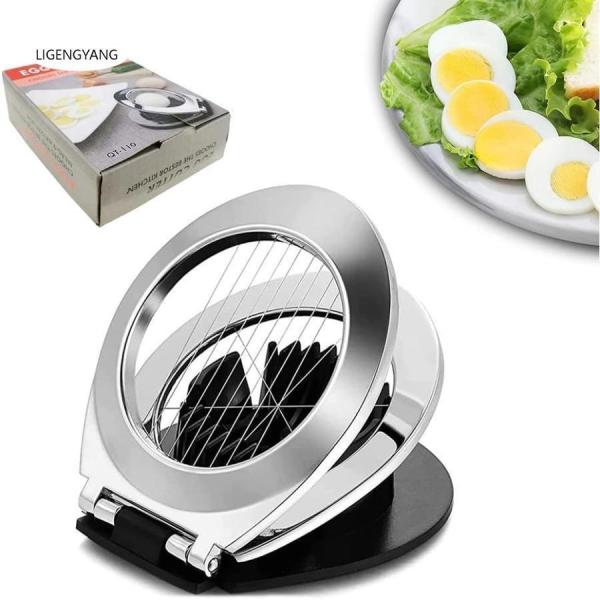 ゆで卵 カッター 卵カッター エッグスライサー ステンレス鋼製  2イン1多機能卵カッター 卵切器 使いやすい おすすめ 人気 注目アイテム 便利グッズ