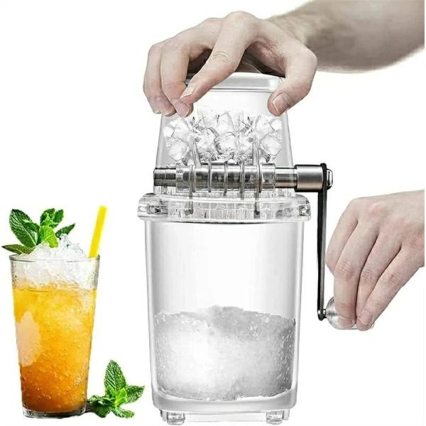 アイスクラッシャー 砕氷機 製氷器 1.25L 手動アイスクラッシャー クイックアイスクラッシャー マニュアルロータリーアイスクラッシャー ステ