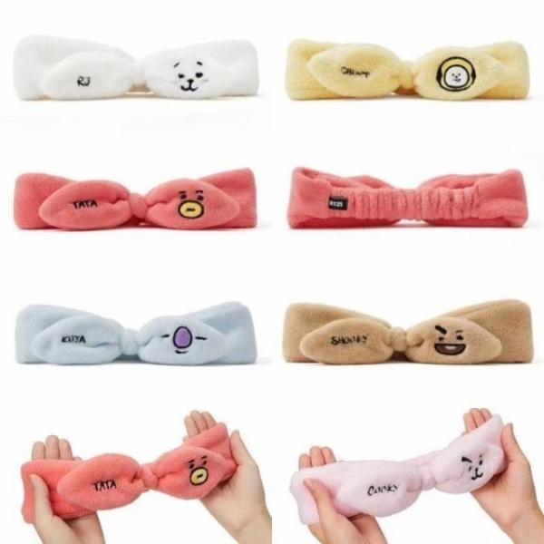 送料無料 BTSグッズ ヘアバンド リボン ビーティー21 防弾少年団 BT21 洗える 洗顔 髪留め もこもこ ふわふわ 人気可愛い おしゃれ 韓国