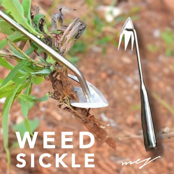草取り道具 雑草取り器具 全長340mm 草取り 草刈り ステンレス製 片手鍬 雑草ブラシ 草取りグッズ 根こそぎ 便利 コンパクト耕作鍬 除草 園芸用 くわ 芝生 庭
