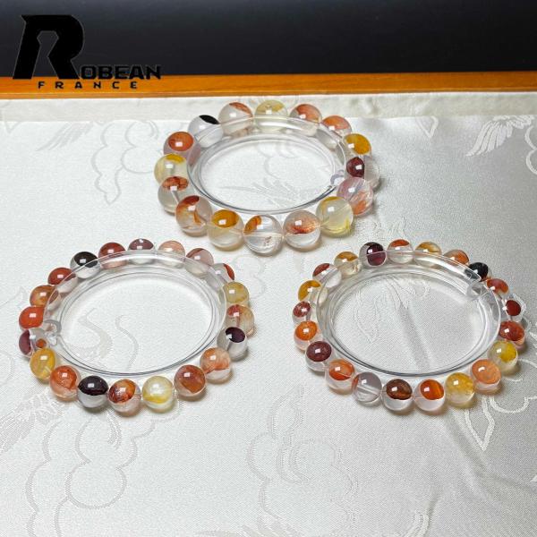 夢色 EU製★ROBEAN・オーロラクォーツ★パワーストーン ブレスレット 天然石 原石 綺麗 お守り アクセサリー レディース メンズ