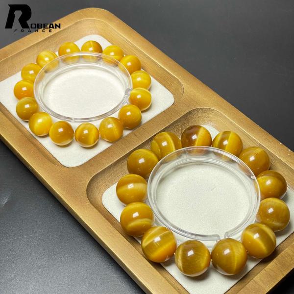 レア EU製★ROBEAN・ゴールデンタイガーアイ★ブレスレット パワーストーン 天然石 数珠 金運 お守り プレゼント ギフト アクセサリー メンズ