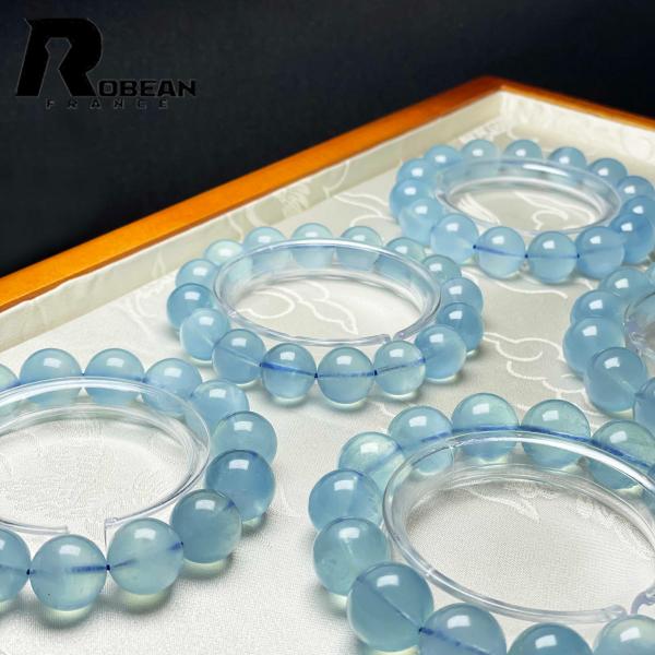 逸品 EU製★ROBEAN・ブルーアクアマリン★パワーストーン ブレスレット 天然石 原石 綺麗 お守り プレゼント アクセサリー レディース メンズ