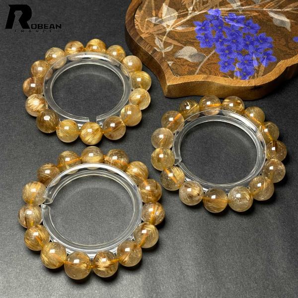 上級 EU製★ROBEAN・タイガータイチンルチル★ブレスレット パワーストーン 天然石 綺麗 金運 お守り 貴重 幸運 贈り物 ギフト アクセサリー
