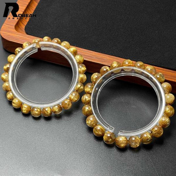 上品 EU製★ROBEAN・極!極満針ルチルクォーツ★ブレスレット パワーストーン 天然石 綺麗 金運 お守り 貴重 幸運 贈り物 ギフト アクセサリー