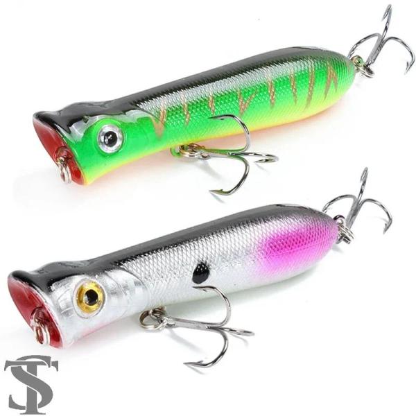 並行輸入品 1PCS 8CM 11G ポッパー釣りルアー 6# フック トップ