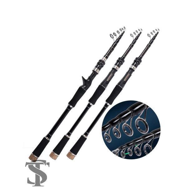 並行輸入品】GHOTDA 新型カーボン伸縮式ルアーロッド 1.8M -3M