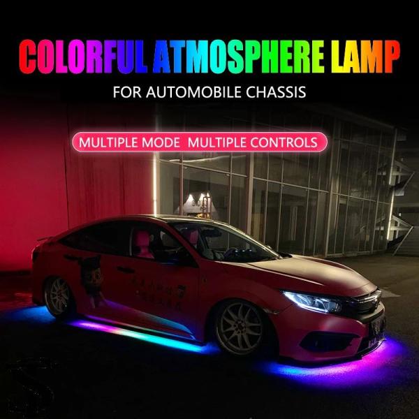 並行輸入品 RGB マルチカラー柔軟流れる車 LED ライトアンダーグロー