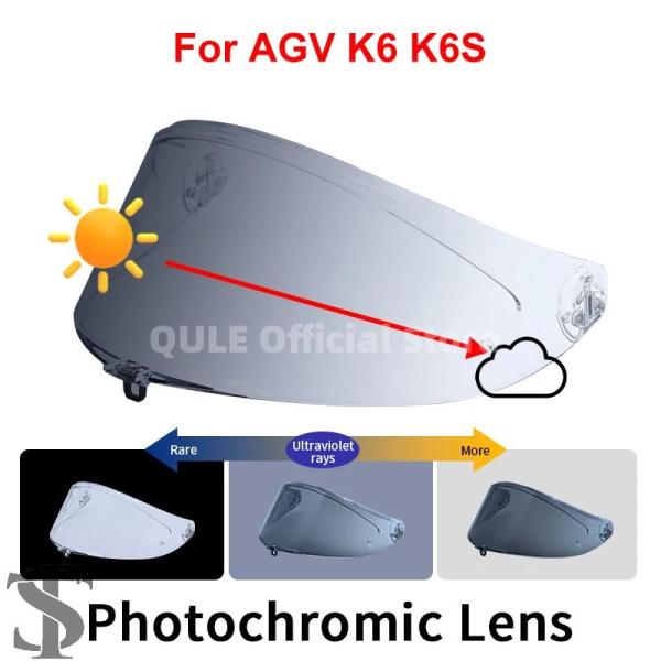 並行輸入品 フォトクロミックバイザー AGV K6 K6S メガネスクリーン