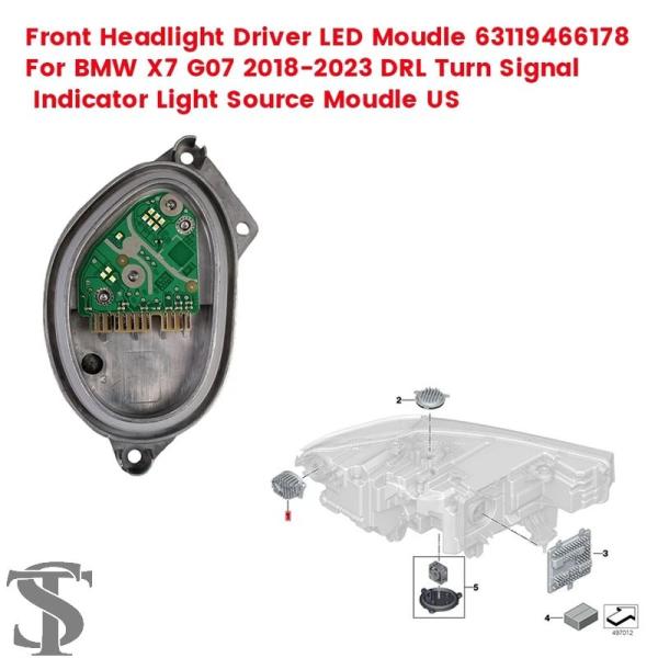 並行輸入品 BMW X7 G07 18-2023用 フロントヘッドライトドライバーLEDモジュール DRLウィンカーインジケーターライトソースモジュール US