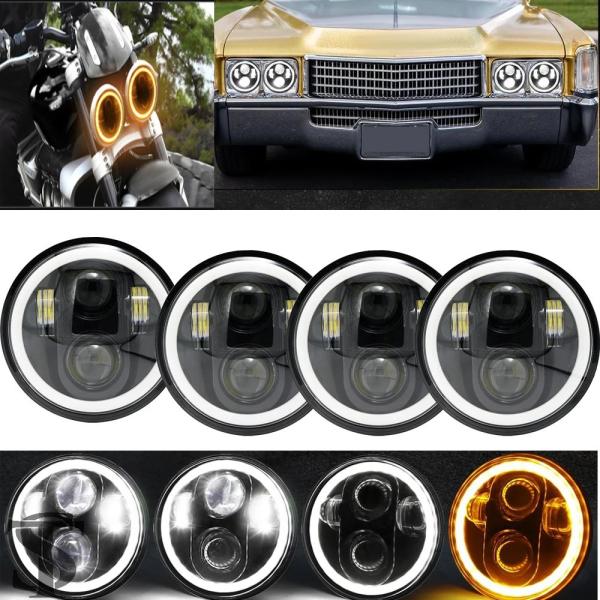 並行輸入品 ハーレー インディアン ヤマハ ホンダ トライアンフ用 5.75インチLEDヘッドライト BMW 325I用 5 3/4インチ H4ヘッドライト