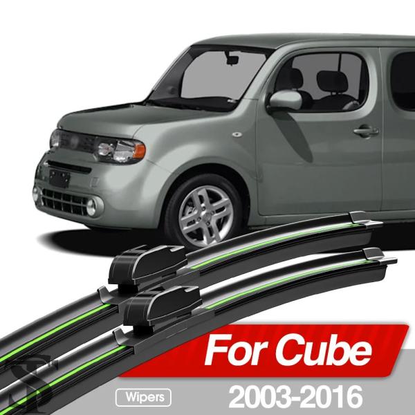 日産キューブ Z11 Z12 2003-2016 フロントガラスワイパーブレード 2 個フロントガラス窓アクセサリー 2004 2005 2006 2010 2