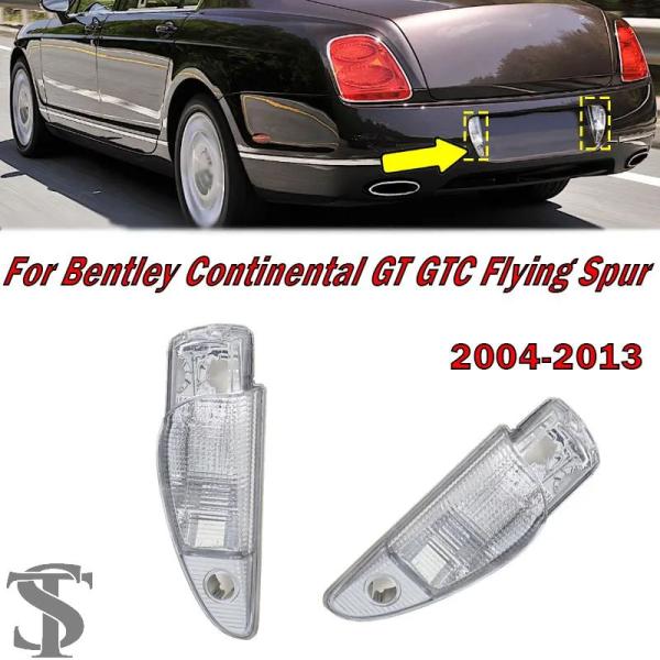 カーアクセサリーベントレーコンチネンタル GT GTC フライングスパー 2004-2013 リアナンバー ランプカバーブレーキライトし電球新