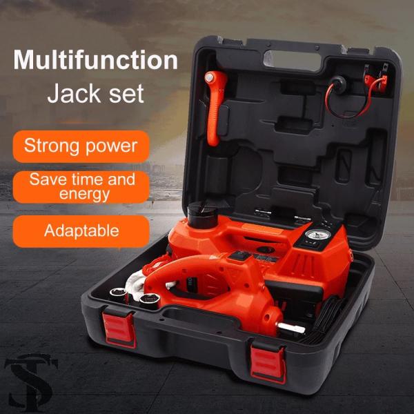 並行輸入品 1 セット DC 12V 5TON ジャッキ昇降装置クーパーモーターポータブルタイヤジャック電気油圧ジャック LED ライト付き SUV