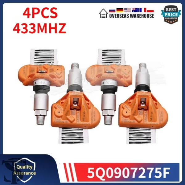 並行輸入品 5Q0907275F 433MHZ TPMS タイヤエア圧モニターセンサー 4 個アウディ Q7 A3 R8 RS4 ポルシェ 718 GT3 VW
