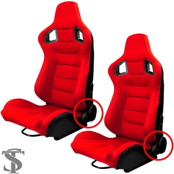 レーシングシート 黒/赤折りたたみ式 並行輸入品 調節可能レーシングシート 3D PVC フルラップレザー汎用