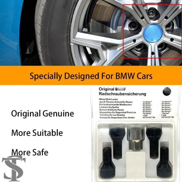 並行輸入品 M14X1.25 タイヤネジボルトホイールボルトロックキー BMW X3 X5 X6 5 7 シリーズ F20 F30 F10 G30 2010-2