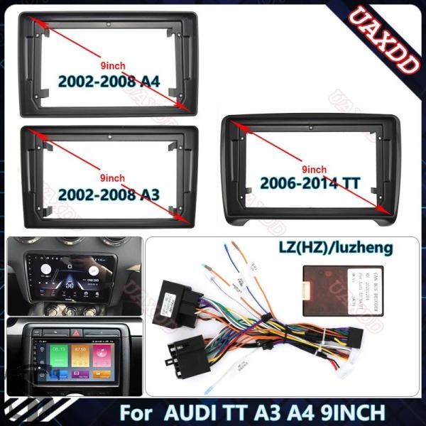 並行輸入品 2002-2014 アウディ TT A3 A4 9 インチカーラジオ DVD ステレオオーディオ画面マルチメディアビデオプレーヤーナビゲーションフレ